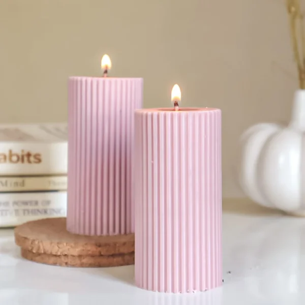 Timeless Pillar Candle - Lilac - Image 4