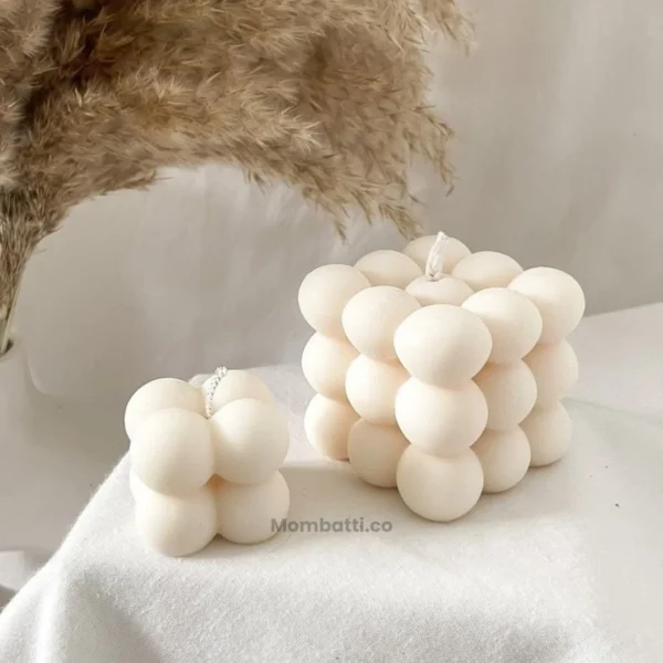 White bubble candles