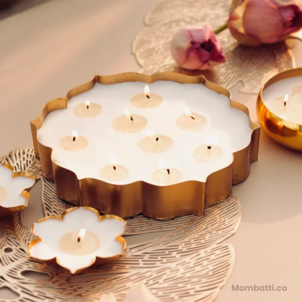 lotus urli candle
