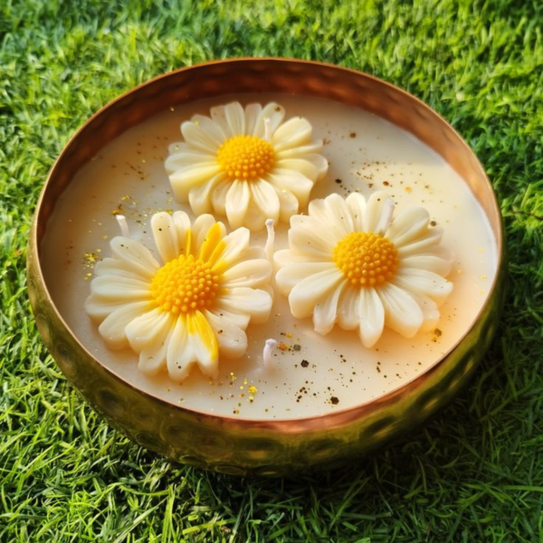 sunflower urli candle