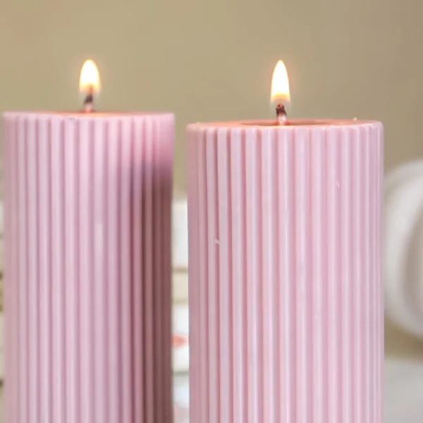 Timeless Pillar Candle - Lilac - Image 3