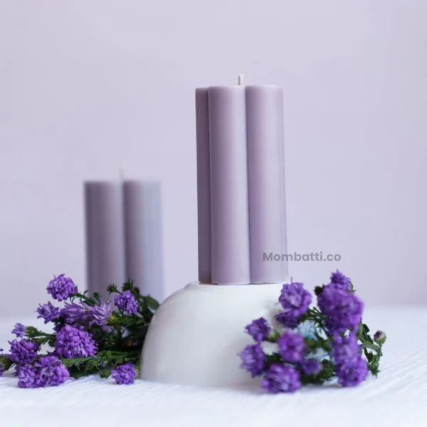 pillar candle lavender