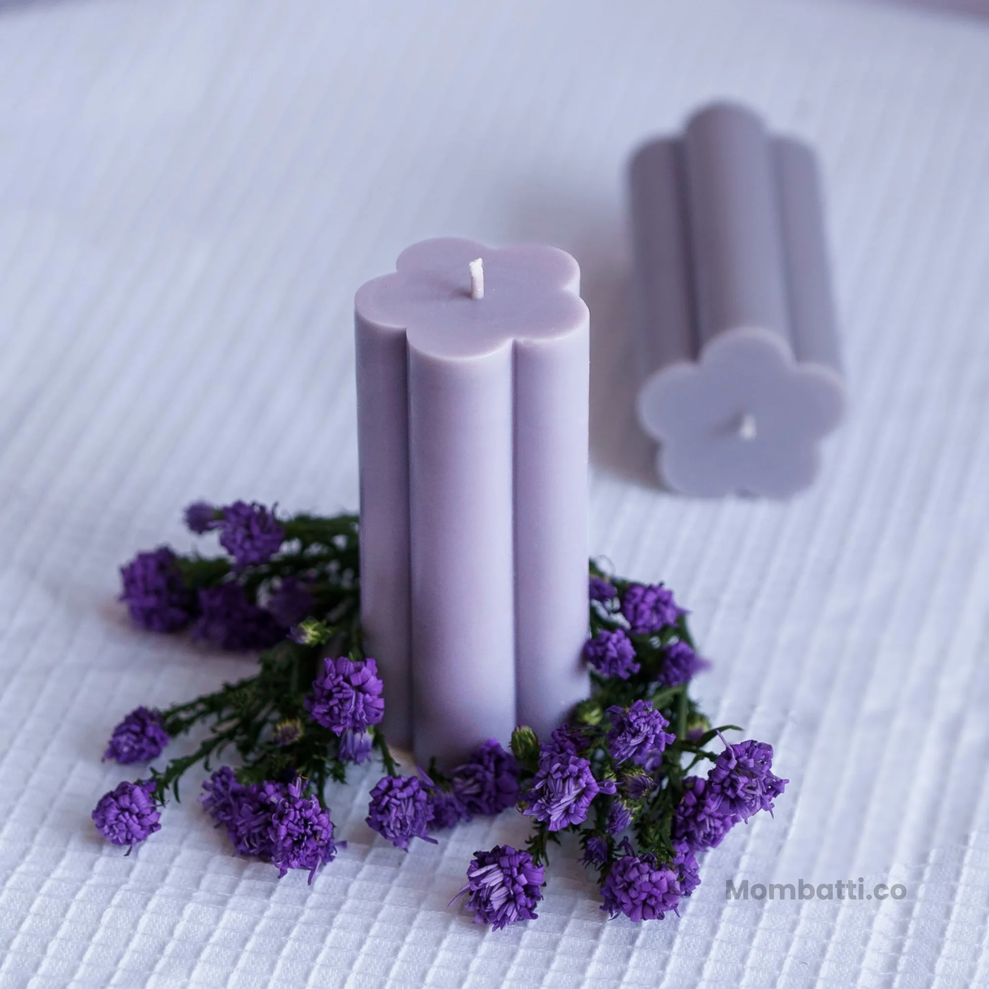 lavender pillar candle