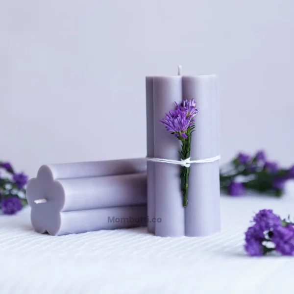lavender pillar candles