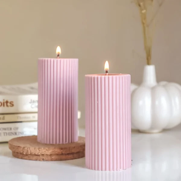 Timeless Pillar Candle - Lilac - Image 7